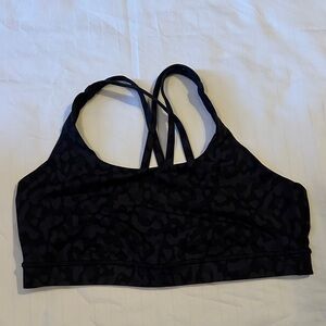Lululemon Black Patterned Sports Bra